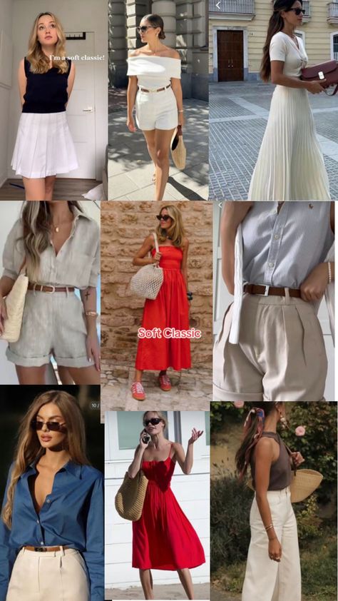 Soft Classic Kibbe, Classic Kibbe, Classic Summer Outfits, Kibbe Romantic, Style Analysis, Dramatic Classic, Bright Winter, Soft Classic, Modest Fashion Outfits