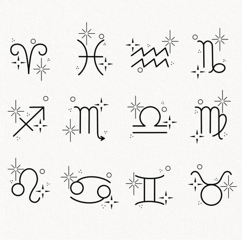 Zodiac Illustration, Fineline Tattoos, Fineline Tattoo, Unalome Tattoo, Hand Doodles, Zodiac Tattoos, Sister Tattoos, Tattoo Outline, Tattoo Flash