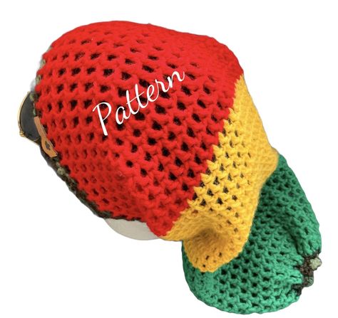 Free Pattern Friday #2 how to crochet a dread socks tam – Lady Dylana Crochet Durag Pattern Free, Loc Hats, Slouchy Beanie Crochet Pattern Free, Marley Crochet, Funky Crochet, Crochet Bra Pattern, Mens Crochet, Crochet Headwear, Crochet Baby Cap