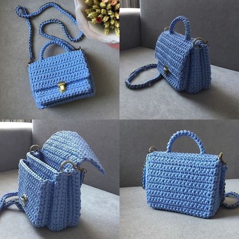 Crochet Backpack Pattern, Flowers Crochet, Crochet Backpack, Crochet Bag Tutorials, Mode Crochet, Bag Pattern Free, Crochet Pouch, Fashion Crochet, Crochet Business