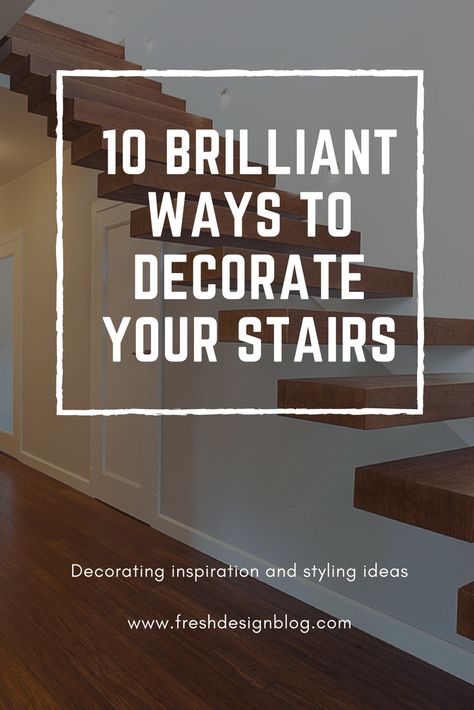 10 brilliant ways to decorate your stairs ~ Fresh Design Blog Stair Wall Painting Ideas, Staircase Wall Painting Ideas, Stair Decorating Ideas, Staircase Wallpaper Ideas, Stairway Wallpaper, Staircase Wallpaper, Quirky Wallpaper, Wallpaper Stairs, San Francisco Interiors