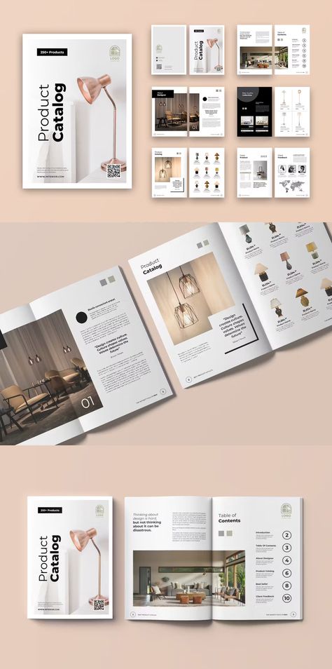 Modern Catalog Design Layout, Catalog Book Design, Catalog Furniture Design, Furniture Catalog Design Layout, Product Catalogue Design Ideas, Catalog Page Design, Product Catalogue Design Layout Ideas, Product Catalog Layout, Product Sheet Design