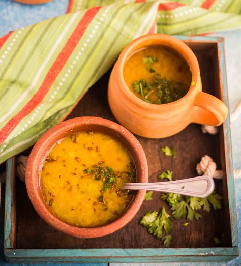 Dal Shorba Recipe - Indian Style Lentil Soup Moong Dal Soup Recipe, Dinner With Mushrooms, Healthy Lentil Soup, Shorba Recipe, Dal Soup, Achari Paneer, Dhal Recipe, Vegetable Soups, Toor Dal