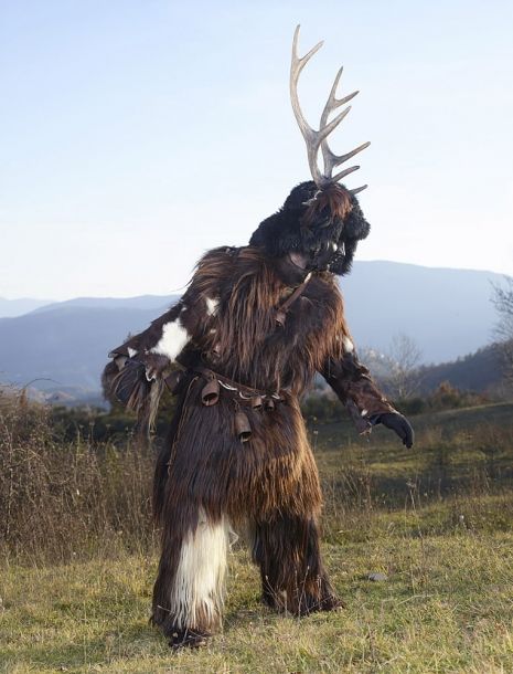 Stunning images of pagan costumes worn at winter celebrations around the world | Dangerous Minds Charles Freger, Celebration Around The World, Pagan Rituals, Dangerous Minds, Italy Photography, French Photographers, Art Plastique, Antlers, The Snow