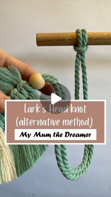 Michelle | Macrame Trainer & Creator on Instagram: "This method is handy to use when attaching long cords or pre-knotted cords to a dowel or piece of driftwood   What do I mean by pre-knotted cords? Cords that have already been somewhat worked on such as the cord with the macrame feather in this reel.   I’d already made the macrame feather in a previous reel so the cord I needed to attach already had a closed loop. If the looped cord is quite long you may still be able to tie a Lark’s head knot the traditional way, but you run the risk of catching the feather during the tying process.  This method keeps the feather out of harms way and saves you from pulling long cords all the way through when tying the knot!  How to tie a Lark’s Head knot (alternative method)  1. Take the looped section o One Finger, Tying The Knot, Macrame Knots, Macrame Diy, Tie The Knots, The Knot, Save Yourself, The Dreamers, Macrame