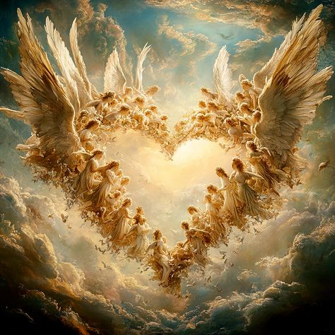 Words can't explain how beautiful this Heart is. Heaven Aesthetic Angel, Beautiful Angels Pictures Angles, Heavenly Angels Art, Pictures Of Angels, Beautiful Heart Pictures, Painting Angels, Beautiful Heart Images, Jesus Art Drawing, Resin Art Canvas