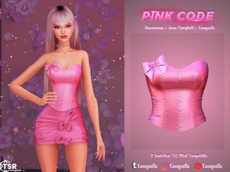 Pink Sims 4 Cc, Play Sims 4, Sims 4 Anime, Sims 4 Game Mods, Sims 4 Expansions, Sims 4 Cc Folder, Free Sims, Barbie Outfits, Sims 4 Dresses