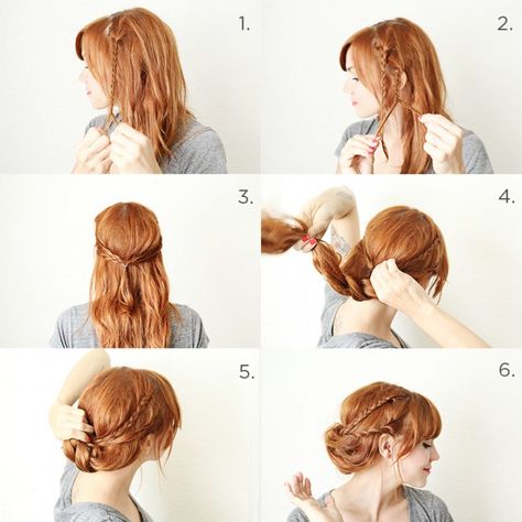 17 Romantic Hairstyle Ideas and Tutorials - Style Motivation Braided Chignon Tutorial, Lazy Girl Hairstyles, Braided Chignon, Hair Tuck, Romantic Hairstyles, Top Hairstyles, Hair Tutorials Easy, Penteado Cabelo Curto, Easy Braids