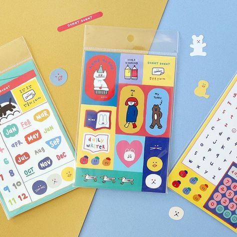 Deco Sticker, Korean Products, East Africa, Aesthetic Stickers, Cute Illustration, Sticker Set, Design Inspo, Sheet Sets, Sticker Sheets