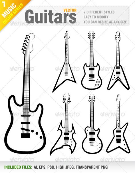 Guitar Outline, Concert Design, Guitar Illustration, Learn Singing, Guitar Vector, Guitar Drawing, Dibujo Simple, Cool Car Drawings, Gibson Guitar