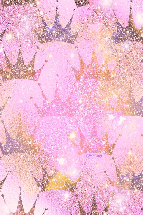 Pink Crown Aesthetic Wallpaper, Pink Sparkly Wallpaper, Pink Queen Wallpaper, Crown Background, Princess Stuff, Sparkle Quotes, Pink Glitter Wallpaper, Animal Print Background, Crown Aesthetic