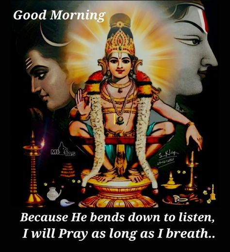 Saranam Ayyappa, Divine Art, Ganesh Art Paintings, Sita Ram, Beautiful Morning Quotes, Ganesh Wallpaper, Good Morning My Love, Ganesh Art, Hinduism Art