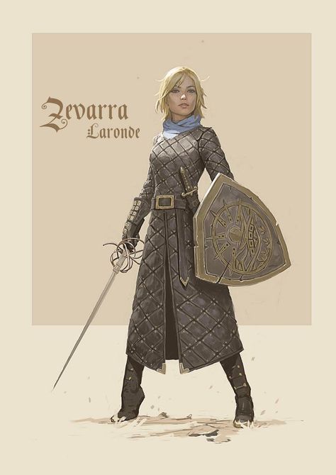 My D&D character Zevarra Laronde, brought to life by artist Bob Kehl - Imgur Bob Kehl, Woman In Armor, Character Design Cartoon, Fantasy Armor, Fantasy Warrior, Fantasy Rpg, Fantasy Inspiration, Female Character Design, Dnd Characters