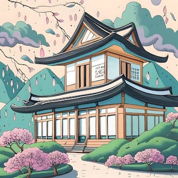 Traditional Korean house Hanok #portfolio House With Color, Hanok House, Traditional Korean House, Korean House, Color Drawing, Toy House, Traditional Korean, Colorful Drawings, Art Work