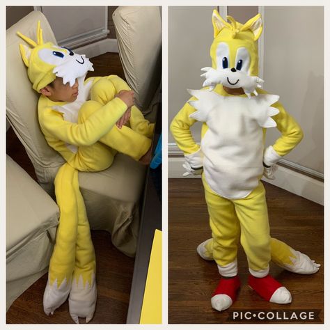 Sonic Tails Costume Women, Tails Outfit Sonic, Sonic Tails Costume, Tails Costume Diy Sonic, Tails Costume Sonic, Tails Sonic Cosplay, Sonic The Hedgehog Halloween Costume, Tails Cosplay, Tails Costume