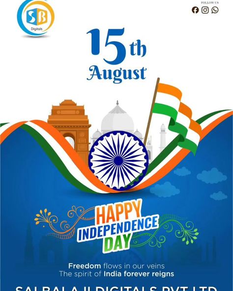 Independence Day Wishes from Sai Balaji Digitals Dear Clients, Friends, and Team, As we celebrate the spirit of freedom and the sacrifices of those who made it possible, Sai Balaji Digitals extends heartfelt wishes to you on this Independence Day! May the colors of our flag inspire you to pursue your dreams with passion and dedication. Let's continue to work together, bringing creativity and innovation to every project, just as our nation strives for excellence and progress. Happy Indepe... Independence Day Wishes, Pursue Your Dreams, Flying High, Happy Independence, Creativity And Innovation, Happy Independence Day, Day Wishes, Independence Day, Dreaming Of You