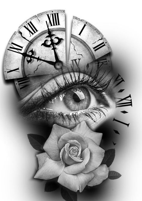 Tato Jam, Time Piece Tattoo, Tattoo Crane, Old School Art, Rose Tattoo Stencil, Tattoo Placements, Kunst Tattoos, Clock Tattoo Design, Skeleton Hand Tattoo