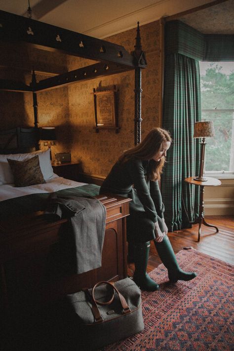 Masculine English Bedroom, British Old Money, Hunting Lodge Interiors, Braemar Scotland, The Fife Arms, Fife Arms, Italian Hotel, Scottish Interiors, Victorian Rooms