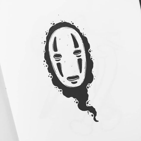 Anthony on Instagram: “No Face.  #blackwork #blackworknow #blackworkers #iblackwork #darkart #darkartists #lowbrowart #lowbrow #tattoo #tattooideas #inktober…” Japanese Demon Tattoo, Studio Ghibli Tattoo, Gothic Drawings, Ghibli Tattoo, Circle Tattoos, Frog Illustration, Japanese Drawings, Unique Drawings, Studio Ghibli Art