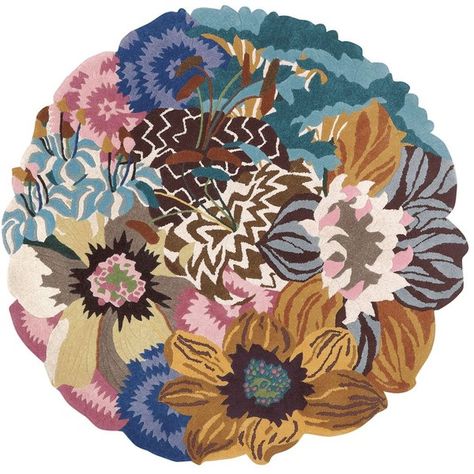 Missoni Home Rajmahal Round Wool Rug (2,145 CAD) ❤ liked on Polyvore featuring home, rugs, multicolor, round wool rugs, wool rugs, multi color rug, round wool area rugs and circular rugs Tapis Design, Missoni Home, Creation Deco, Luxury Rug, Rectangular Rugs, Christian Lacroix, Designers Guild, Floral Rug, Round Rugs