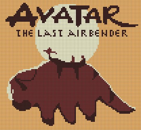 Appa Crochet Tapestry, Avatar Cross Stitch Pattern, Cowboy Bebop Cross Stitch, Atla Alpha Pattern, Atla Pixelart, Avatar Alpha Pattern, Alpha Tapestry Pattern, Avatar Cross Stitch, Avatar Pixel Art