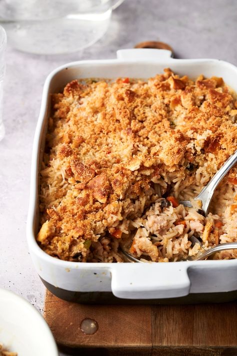 Turkey Rice Casserole Leftover Turkey Rice Casserole, Turkey And Rice Recipes, Turkey And Rice Casserole, Turkey Rice Casserole, Turkey Hash Recipe, Easy Delicious Casseroles, Turkey Casserole Recipes Leftover, Recipes Using Rice, Family Favorite Casseroles