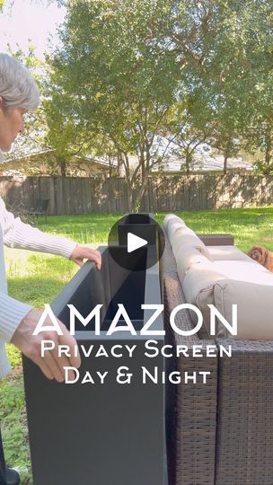 39K views · 338 reactions | https://urlgeni.us/amzn/Privacyscreenatnight 🙌 I’m obsessed!🤩 Create a beautiful privacy screen out of cedar trees and these tall planters… that looks amazing during the day AND night with these simple solar lights! That was easy! 🙌#amazonhome #amazonfinds #amazonmusthaves #homehacks #outdoorliving #backyardgoals #summernights | The Design Twins | The Design Twins · Original audio Fair Garden, Yard Oasis, Privacy Planter, Pond House, Patio Privacy Screen, Cedar Garden, Patio Privacy, Path Ideas, Door Kitchen