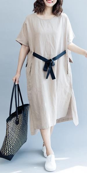 SUMMER KHAKI COTTON LINEN LONG DRESSES WOMEN CASUAL CLOTHES Q2073 -  - #Casual #clothes #cotton #Dresses #KHAKI #Linen #Long #Q2073 #Summer #women Check more at http://bluse366.wetterpin.site/summer-khaki-cotton-linen-long-dresses-women-casual-clothes-q2073/ Summer Dresses Diy, Casual Dress Patterns, Blue Denim Dress, Summer Dress Patterns, Cotton Long Dress, Womens Denim Dress, Long Linen Dress, Fashion Dresses Casual, Casual Clothes