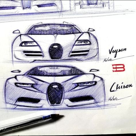 Bugatti sketches Veyron Bugatti, Cars Sketch, Bugatti Chiron, Car Sketch, Bugatti Veyron, Car Design, Bugatti, Sketch, Cars