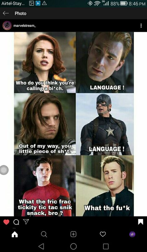 Captain America Memes Funny, America Memes Funny, Captain America Language, Avengers Jokes, Captain America Aesthetic, Language Jokes, Harry Potter Quotes Funny, Funny Charts, Marvel Comics Funny