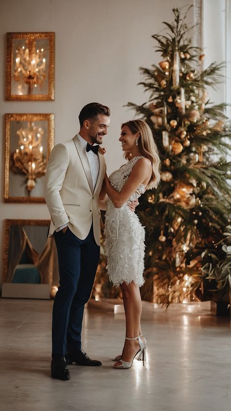 Looking for the perfect couple Christmas party outfit Whether you're aiming for a formal matching dressy funny formal casual formal classy semi-formal or casual look we have got you covered Explore black outfit ideas for formal dresses and more Couples New Years Eve Outfits Classy, Christmas Party Couple Outfits, Prom Couples Outfits, Black Sweater Dress Outfit, Christmas Engagement Party, Matching Couple Outfit, Black Outfit Ideas, New Year’s Eve Outfit, Couple Outfit Ideas