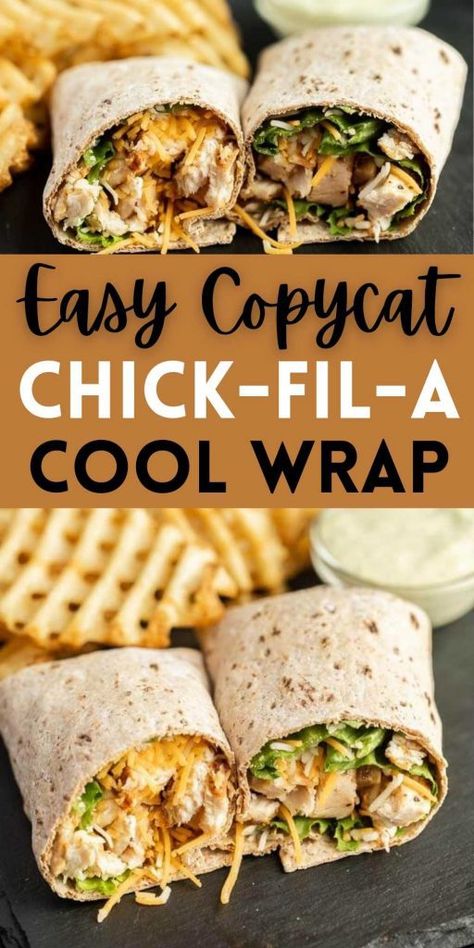 Wraps Recipes Easy, Chicken Wrap Recipes, Wrap Recipe, Lost 100 Pounds, Lunch Meal Prep, Work Lunch, Chapati, Copycat Recipe, Chick Fil A