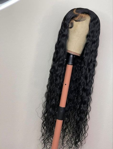 Wavy Hair Lace Front Wig, Wig Lace Front Human Hair, Cute Black Lace Front Wigs, Long Black Wigs, Styled Lace Front Wigs, Cute Lace Front Wigs, Lace Wigs Styles Hairstyles, Cute Wigs For Black Women, Hairstyles Lace Frontal