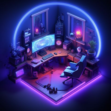 Gamer room miniature 32 bit isometric Punk Room, 32 Bit, Gamer Room, Miniature Rooms, Pixel Art, Art Drawings, Miniatures, Drawings, Art