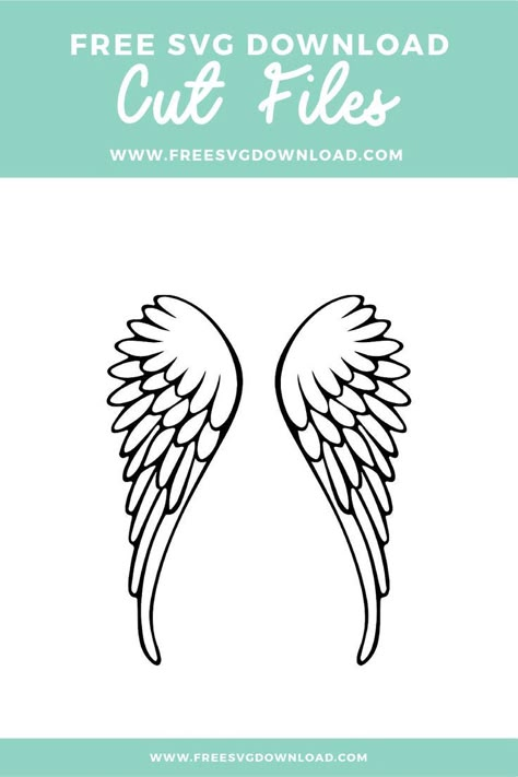 Angel Wings For Cricut Free, Free Svg Files For Cricut In Loving Memory, In Memory Svg Free, Free Memorial Svg Files For Cricut, Free Svg Files For Cricut Angel Wings, Angel Wing Clipart, Free Memorial Svg, In Memory Of Svg Free, Free Angel Svg Files For Cricut