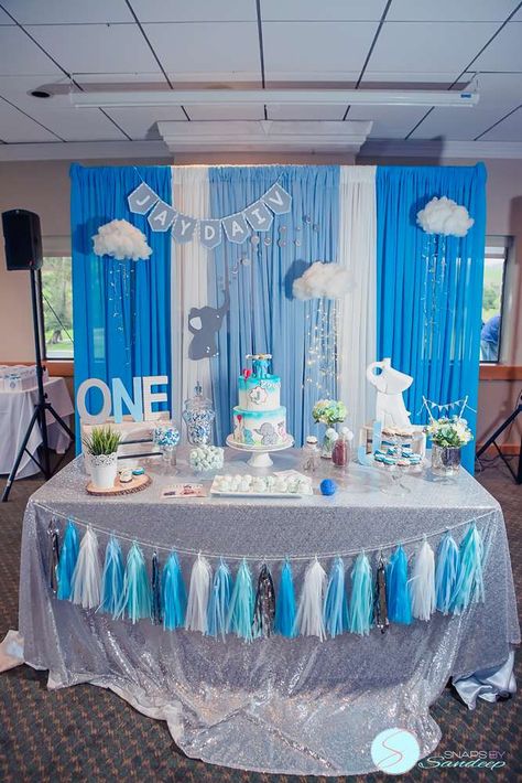 Happy Birthday Elephant, 1st Birthday Decorations Boy, First Birthday Decorations Boy, Birthday Elephant, Elephant Birthday Party, Elephant Decoration, Elephant First Birthday, Boy Birthday Decorations, Boys 1st Birthday Party Ideas