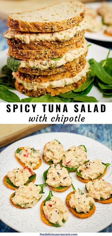 Spicy Tuna Salad, Sweet Relish, Easy Egg Salad, Tuna Salad Sandwich, Spicy Salad, Sandwiches Wraps, Tuna Sandwich, Tuna Melts, Spicy Tuna