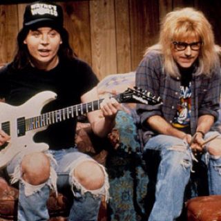 Wayne' World- Mike Myers and Dana Carvey SNL Garth Algar, Snl Characters, Waynes World, Hipster Icons, Dana Carvey, Saturday Humor, Wayne's World, World Party, Snl