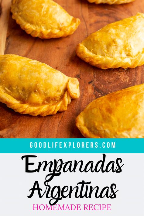 Empanadas Argentinas Recipe, Empenada Recipe, Homemade Empanada Dough, Dessert Empanadas, Argentinian Empanadas, Empanadas Recipes, Empanadas Recipe Dough, Homemade Empanadas, Easy Empanadas Recipe