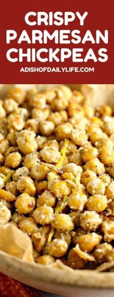 If you are looking for an easy-to-make healthy and delicious snack recipe, you have to try these Crispy Parmesan Chickpeas! Rich in nutrients… Chickpea Snacks, Dinner Vegetarian, Snack Healthy, Party Appetizers, Party Dinner, Delicious Snacks Recipes, Korean Bbq, Ideas Party, Appetizers For Party