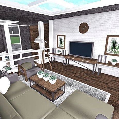 Simplistic Bloxburg House, Roblox Bloxburg Living Room Ideas, Bloxburg Interior Ideas Living Room, Blocksburg Living Room Ideas, Bloxburg Modern Living Room, Bloxburg Living Room Ideas Modern, Living Room Bloxburg, Living Room Ideas Bloxburg, Blocksburg House