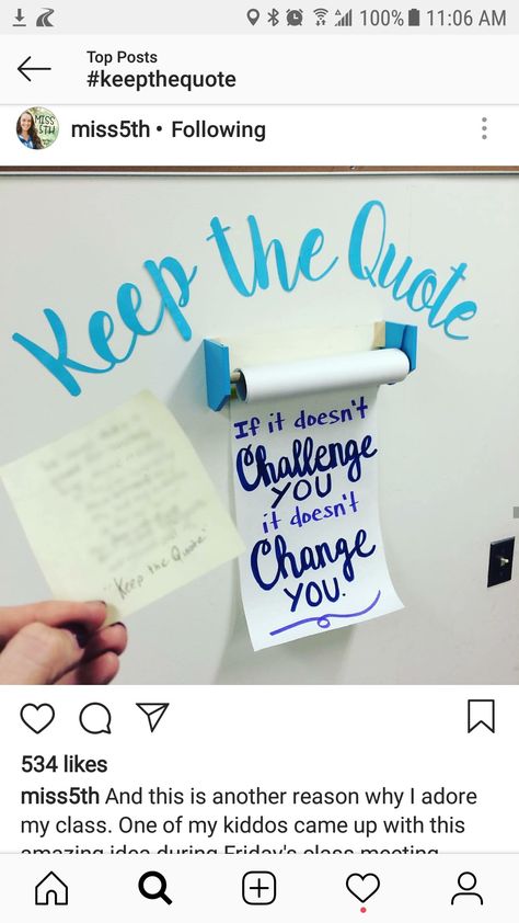 Keep the Quote Roller for classrooms! Repinned by #therapyshoppe #teacher #classroom #ideas Teacher Classroom Ideas, Keep The Quote, Class Quotes, Teacher Posters, Classroom Quotes, Teaching Quotes, Classroom Board, Teacher Boards, Growth Quotes