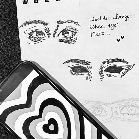 Worlds change When eyes Meet Drawing inspo : Pinterest #drawing #eyesketch #pinterest #instagram #sketch Worlds Change When Eyes Meet, Eye Sketch, Drawing Inspo, September 10, Journal Ideas, Sketch, Drawings, On Instagram, Instagram