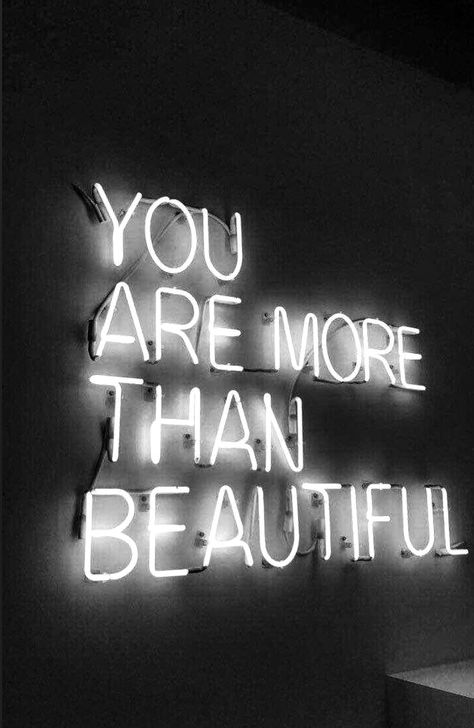 you are more then beautiful neon sign✨ White Aesthetic Photography, Neon Signs Quotes, Neon Quotes, Black And White Photo Wall, Neon Words, Black And White Picture Wall, Cute Black Wallpaper, Neon Aesthetic, Photo Wall Collage