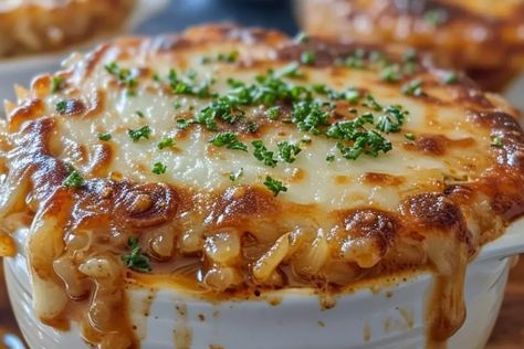 French Onion Soup Rice French Onion Rice Soup, Oven Baked French Onion Soup Rice, French Onion Soup Casserole Recipe, French Onion Risotto, French Onion Pasta Bowl, French Onion Rice Casserole, French Onion Soup Rice Recipe, French Onion Rice Recipe, Rice Leftover Recipes