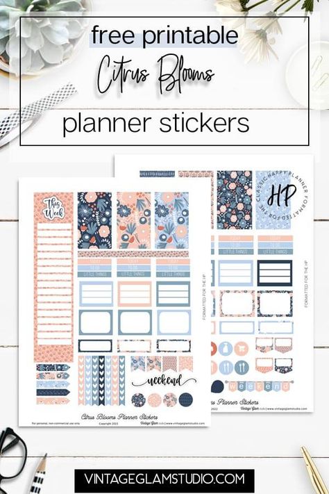 Happy Planner Weekly Printable Free, Happy Planner Stickers Free, Bloom Planner, Glam Studio, Bujo Stickers, Free Printable Planner, Weekly Planner Free, Planner Diy, Franklin Covey