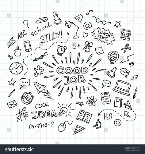 Hand drawn study doodles icons set. Vector illustration. School education concept. #Ad , #AD, #doodles#icons#study#Hand Motivation Doodle Art, Studying Doodles, English Doodles, Study Doodles, Motivational Paintings, Embroidery Journal, Illustration School, School Doodles, Abc School