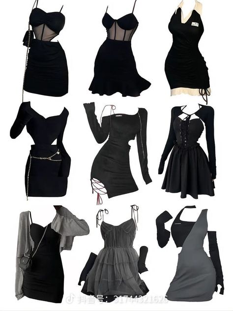 Stylish Outfits Drawing, Dresses For Dinner Party, Marvel Oc Outfits, Goth Barbie Aesthetic, Mafia Wife Aesthetic Outfits, Oc Outfit Ideas Drawing, Cute Anime Outfits, Choose Your Outfit, Clothing Design Sketches