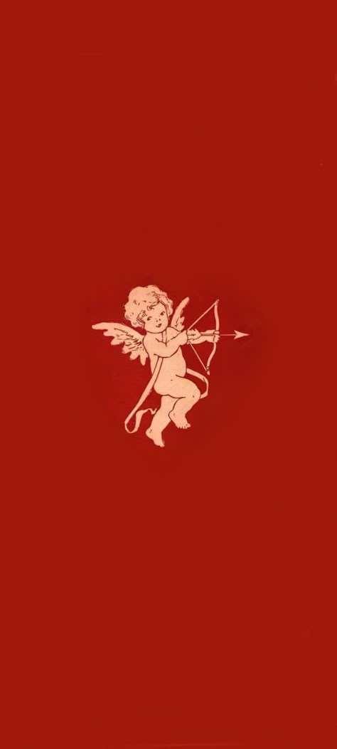 #angel #red #wallpaper Cupid Phone Wallpaper, Dark Red Coquette Wallpaper, Aesthetic Red Wallpaper Vintage, Cherry Red Wallpaper Aesthetic, Beige And Red Wallpaper, Red Angel Aesthetic, Red Bow Wallpaper, Red And Beige Aesthetic Wallpaper, Red And Beige Wallpaper