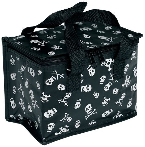 Recycled Lunch Bag Skull and Cross Bones - Natural Collection Select Skull And Cross Bones, Bento Ideas, Flamingo Gifts, Hell's Kitchen, Cross Bones, Kids Lunch Bags, London Free, Black Skull, Black Skulls